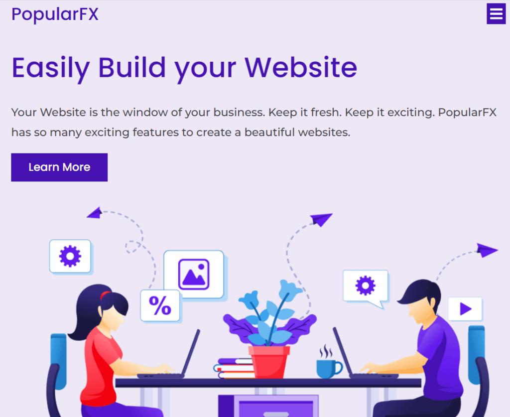 Die 10 besten WordPress-Themes für persönliche Websites (kostenlose Themes) 11 PopularFX WordPress Theme
