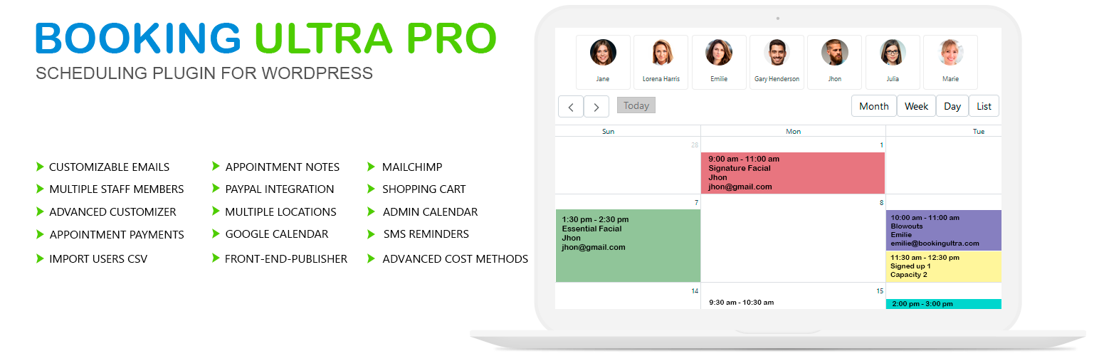 wordpress daily schedule calendar event plugin