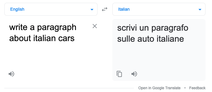 Solicitud de Jarvis AI en italiano