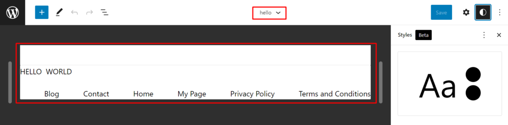 Édition complète du site WordPress avec le thème Twenty Twenty-two 8 Custom template part ready for use