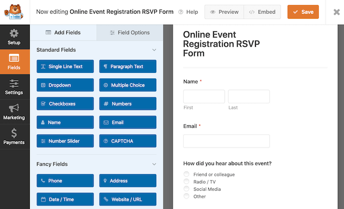 wpforms-онлайн-rsvp WPForms' online RSVP template.