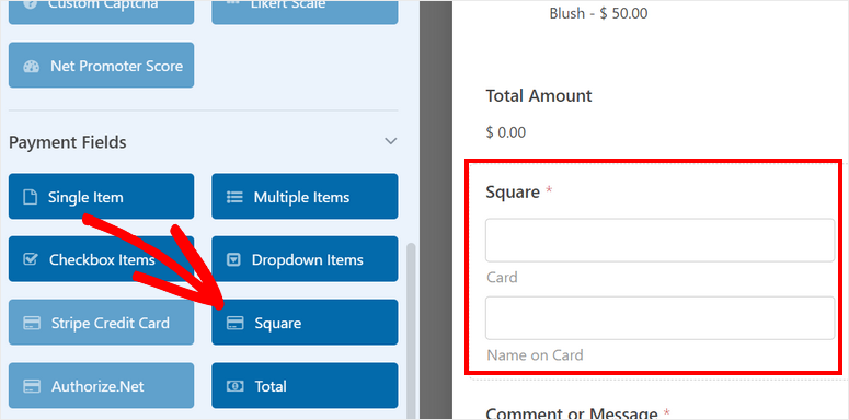 квадратное платежное поле — IsItWP — бесплатный детектор тем WordPress square payment field