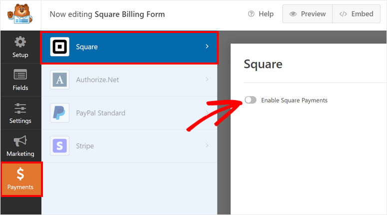 включить квадратные платежи — IsItWP — бесплатный детектор тем WordPress enable square payments