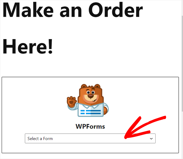 выберите форму wpforms — IsItWP — бесплатный детектор тем WordPress select form wpforms