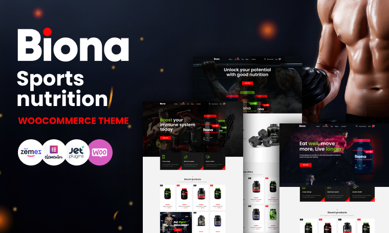 Biona - กีฬา -โภชนาการ- WooCommerce- ธีม