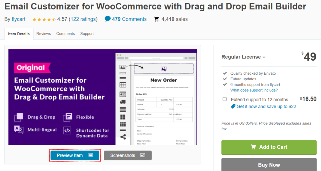 Personalizzatore e-mail per WooCommerce