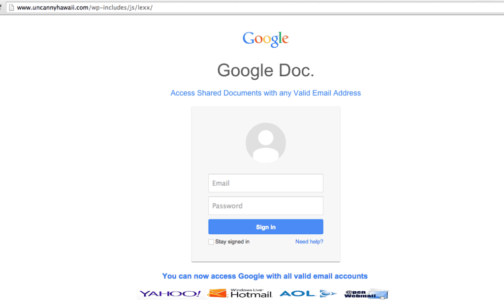 ไซต์ Google ฟิชชิ่ง