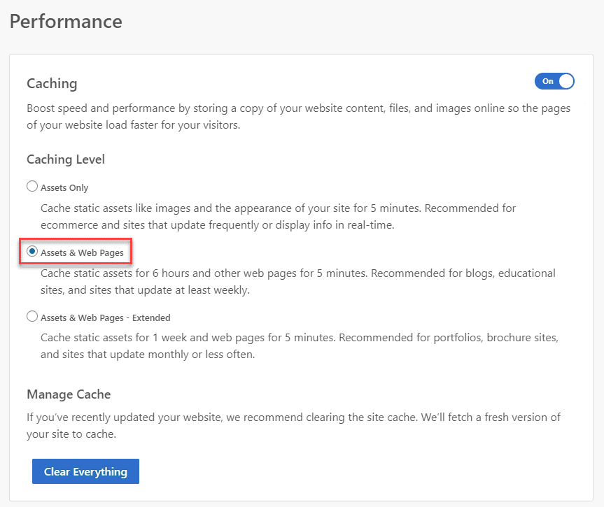 BlueHost 성능 설정