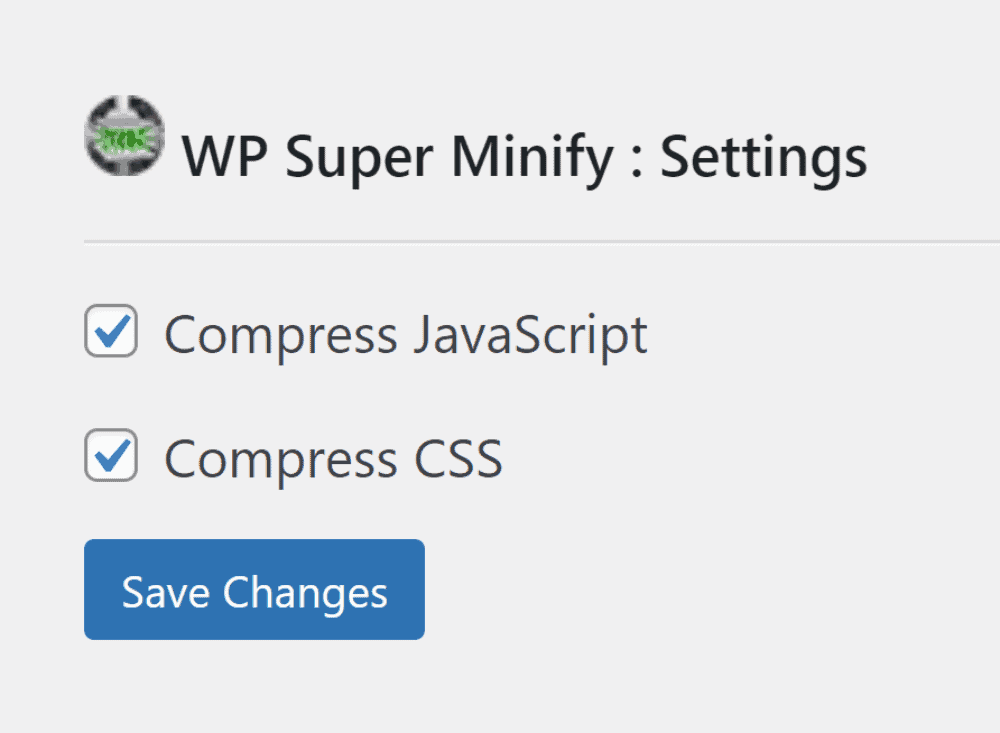 Configuración de WP Super Minify