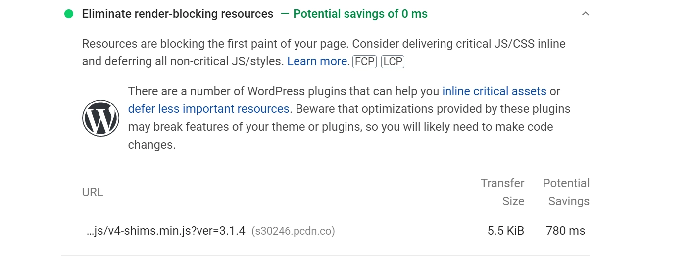 Finden Sie heraus, welche Skripte Sie mit PageSpeed Insights zurückstellen können
