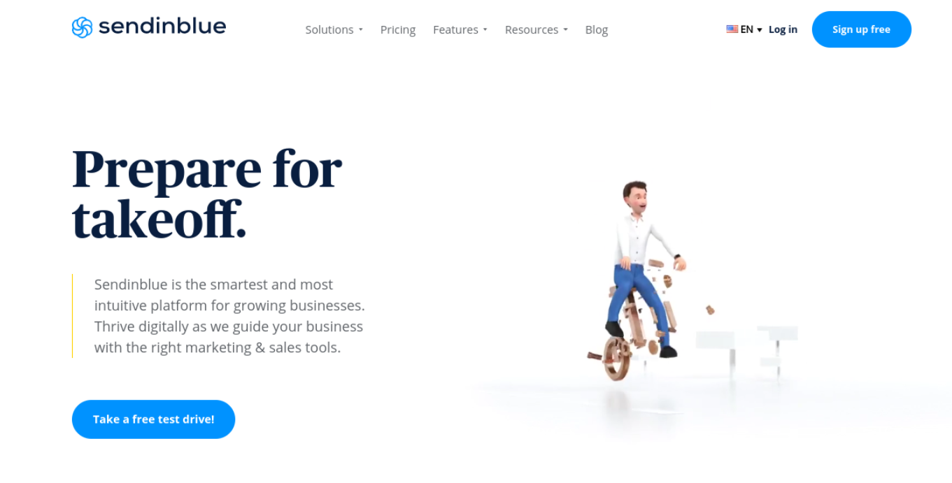 O site Sendinblue.
