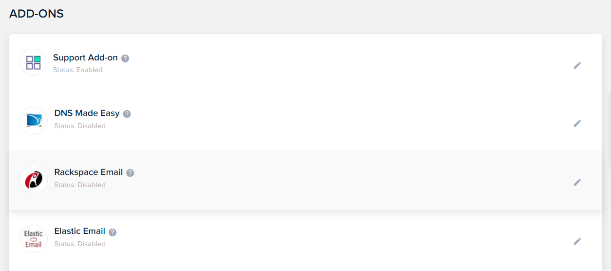 ส่วนเสริมอีเมล Rackspace ซึ่งช่วยให้คุณสร้างโดเมนอีเมลของคุณเอง