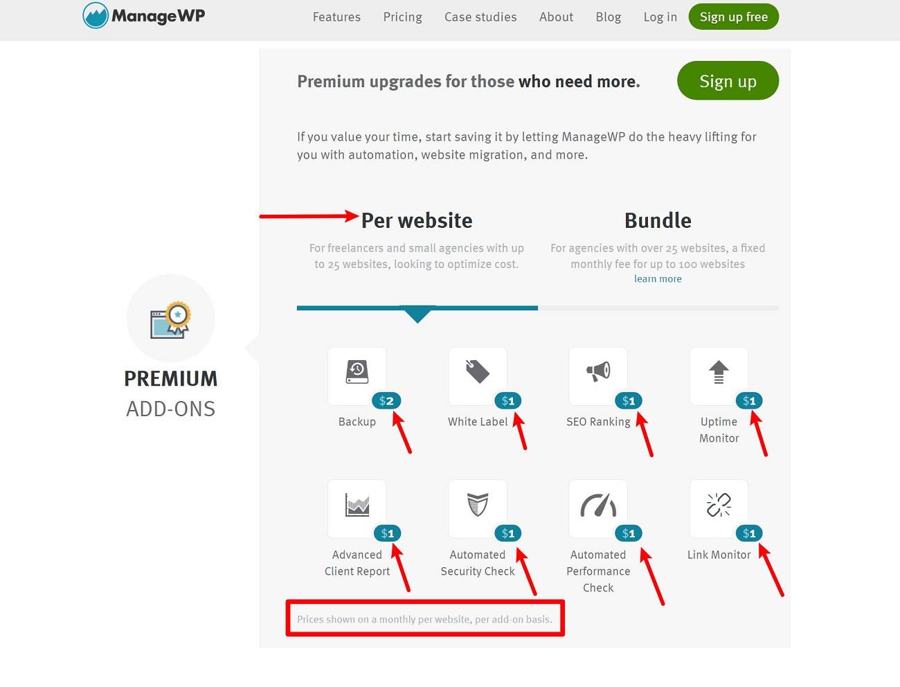 ManageWP 가격 검토 대 MainWP