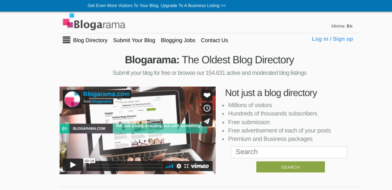 Blogarama 网站。