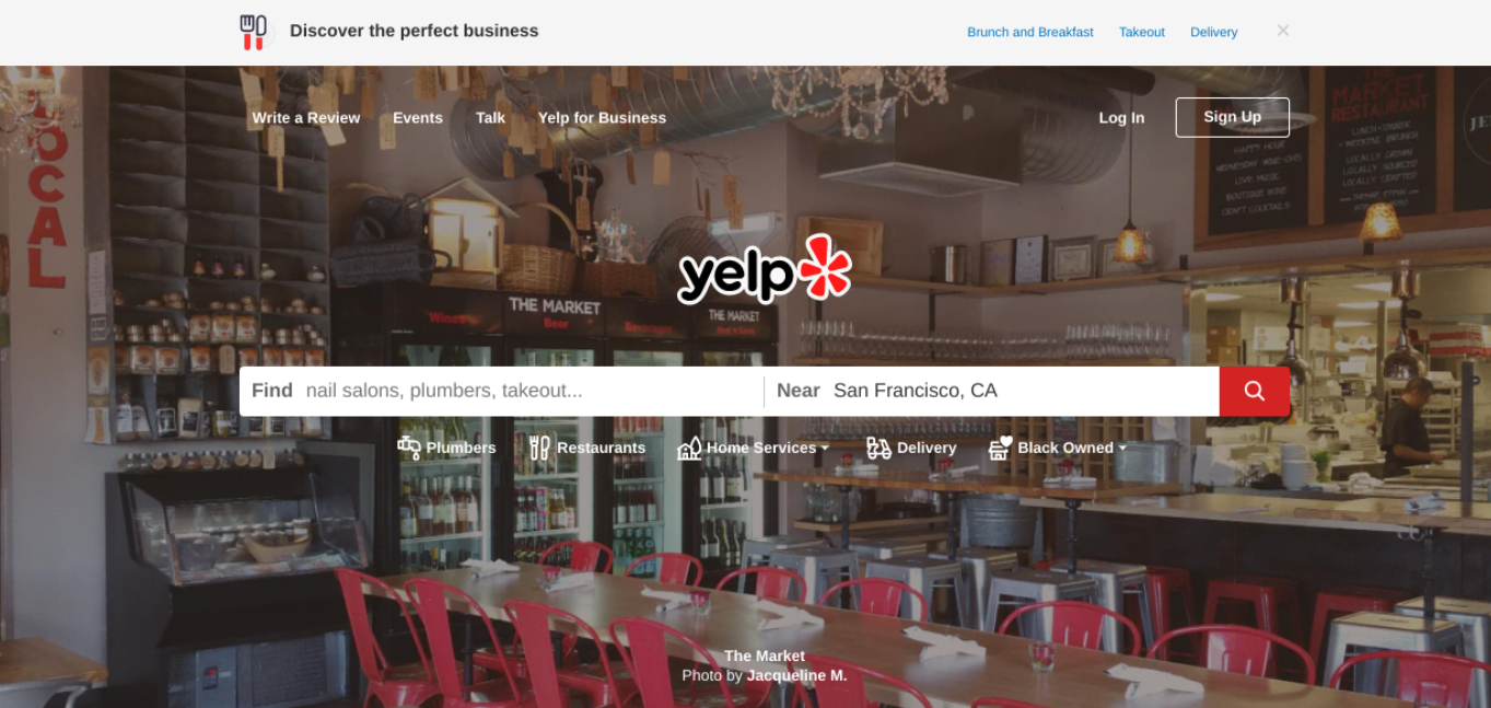 Yelp 网站。
