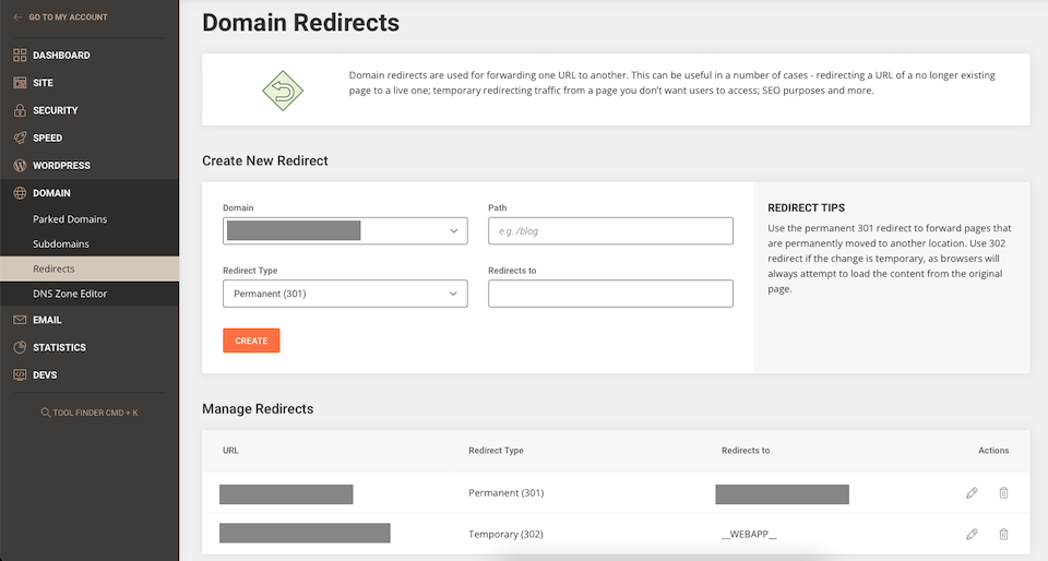 outils de site siteground