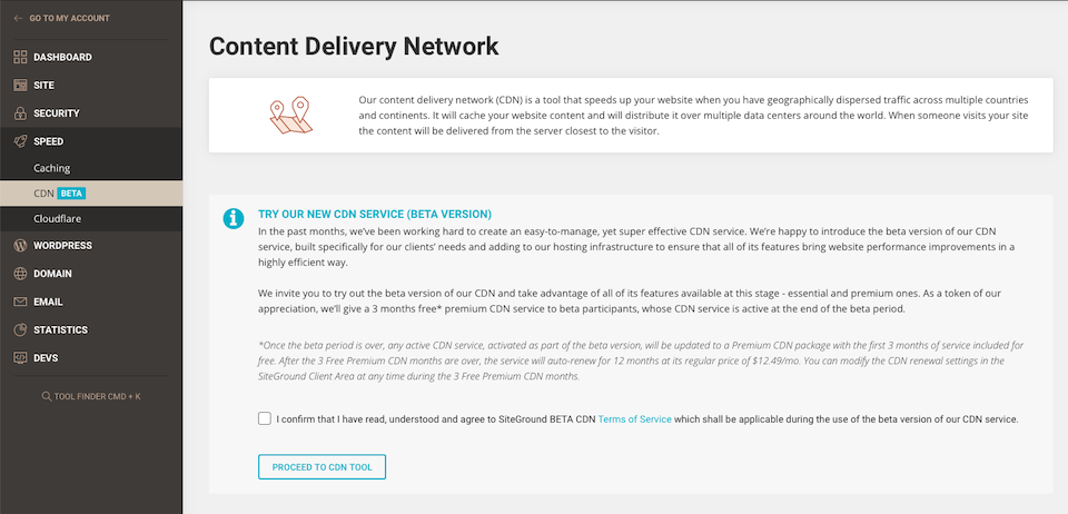 Outils de site SiteGround