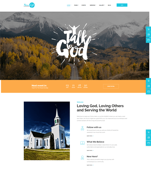 Motyw WordPress New Life Church