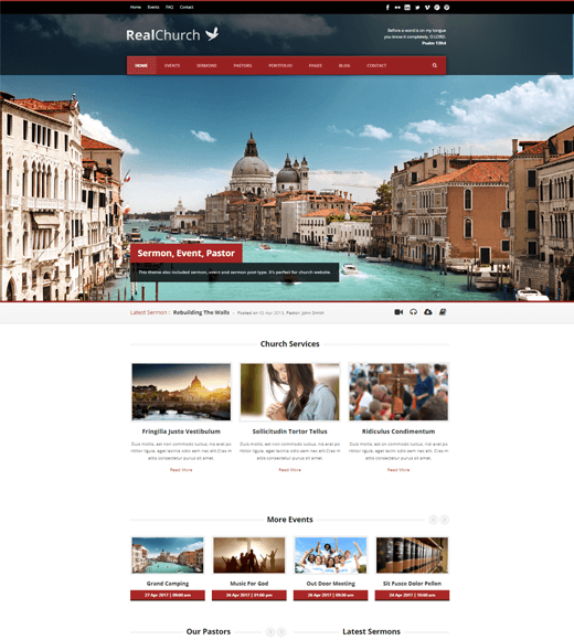 Prawdziwy Kościół WordPress Motyw
