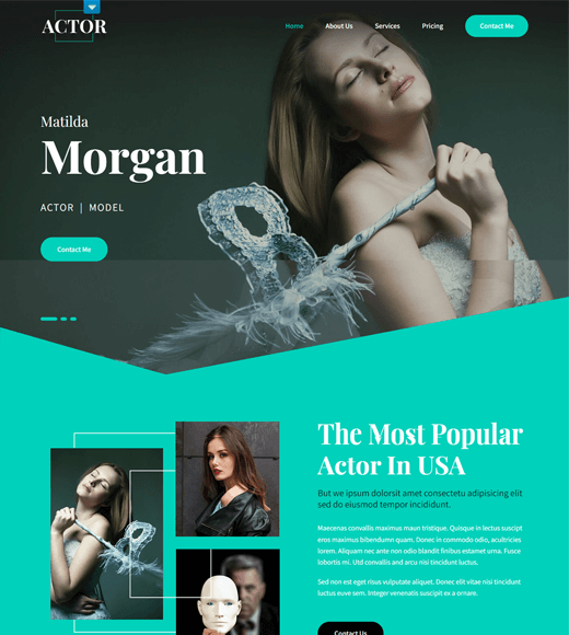 SKT Actor Lite Лучшая тема WordPress для актеров
