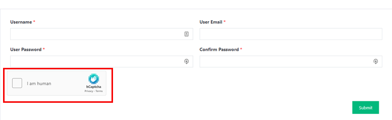 hCaptcha 예제