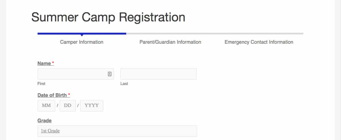 WPForms' ilerleme çubuğu için bağlayıcı stili