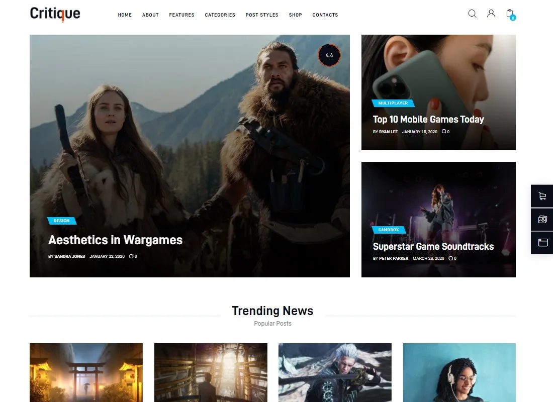 Krytyka | Czasopismo, prasa i recenzja Motyw WordPress