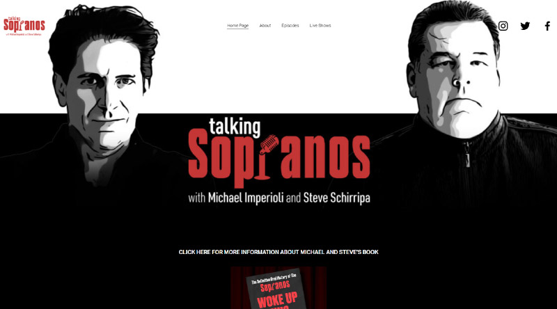 10+ najbardziej intrygujących przykładów witryn z podcastami 2 Talking Sopranos