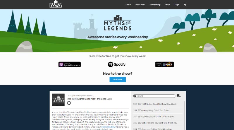 10+ najbardziej intrygujących przykładów witryn z podcastami 11 Myths Podcast