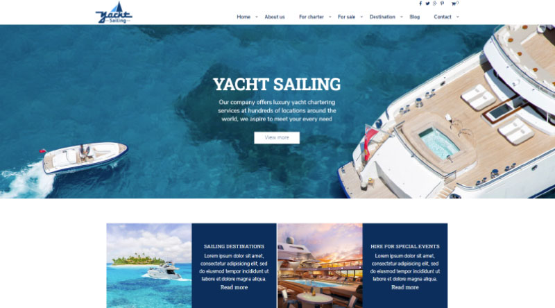 5+ 航海歷險記 4 的頂級航海 WordPress 主題 Yacht Sailing WordPress Theme