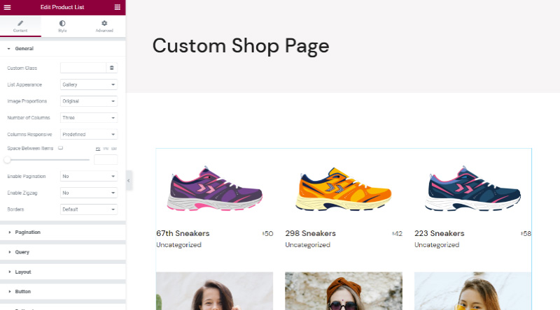 วิธีสร้างหน้าร้านค้า Elementor WooCommerce ของคุณเอง 5 Product list widget
