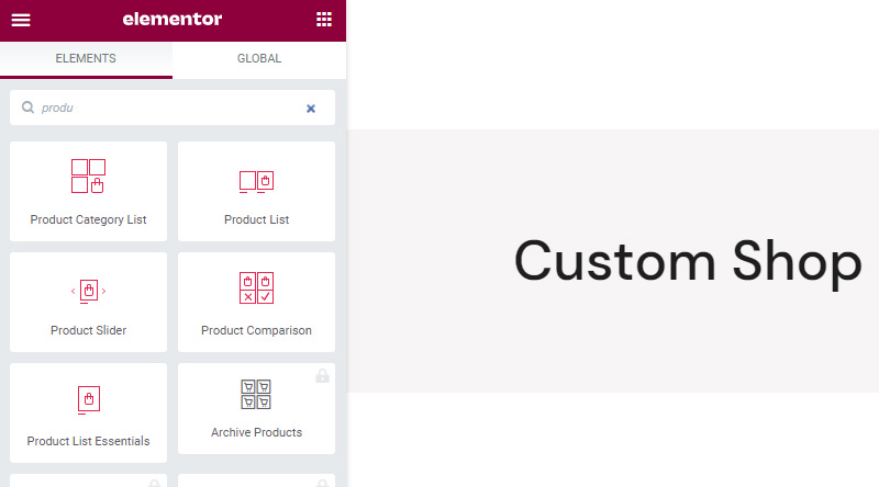 วิธีสร้าง Elementor WooCommerce Shop Page ของคุณเอง 4 Product widgets