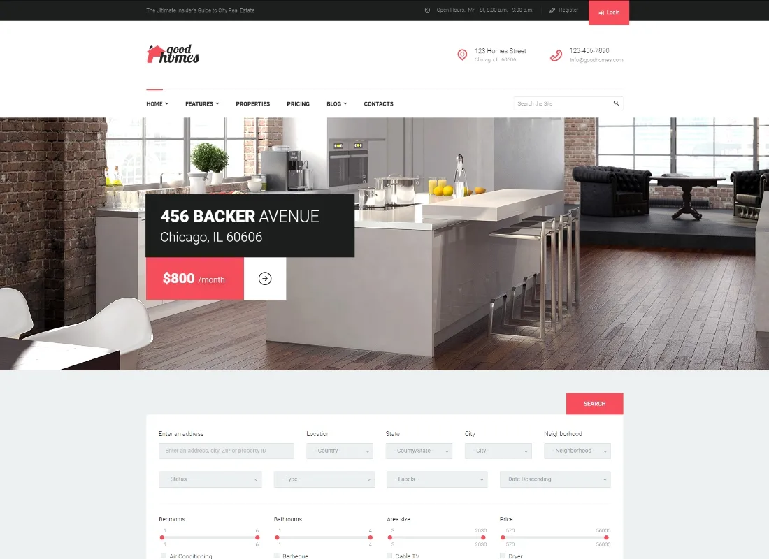 Case bune | O temă WordPress imobiliară contemporană