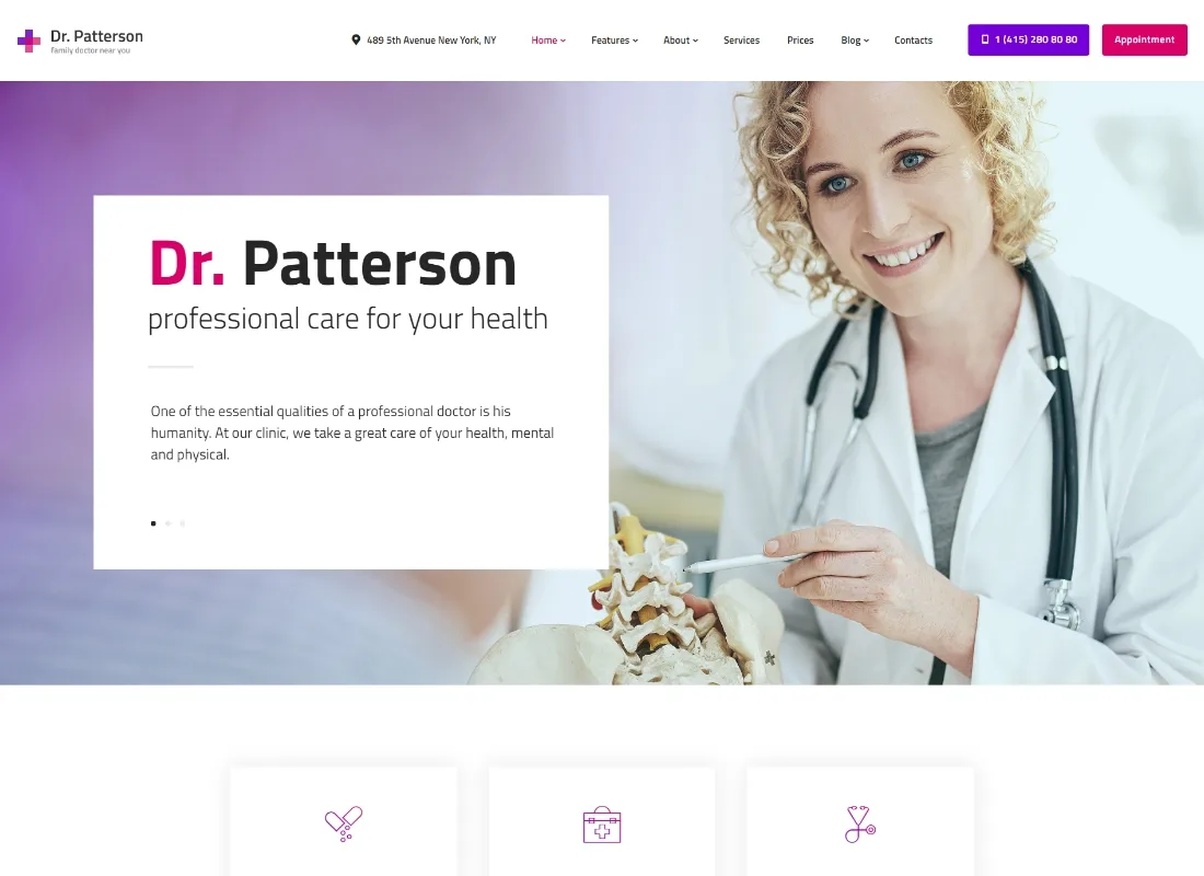 Dr Patterson | Motyw WordPress Medycyna i opieka zdrowotna