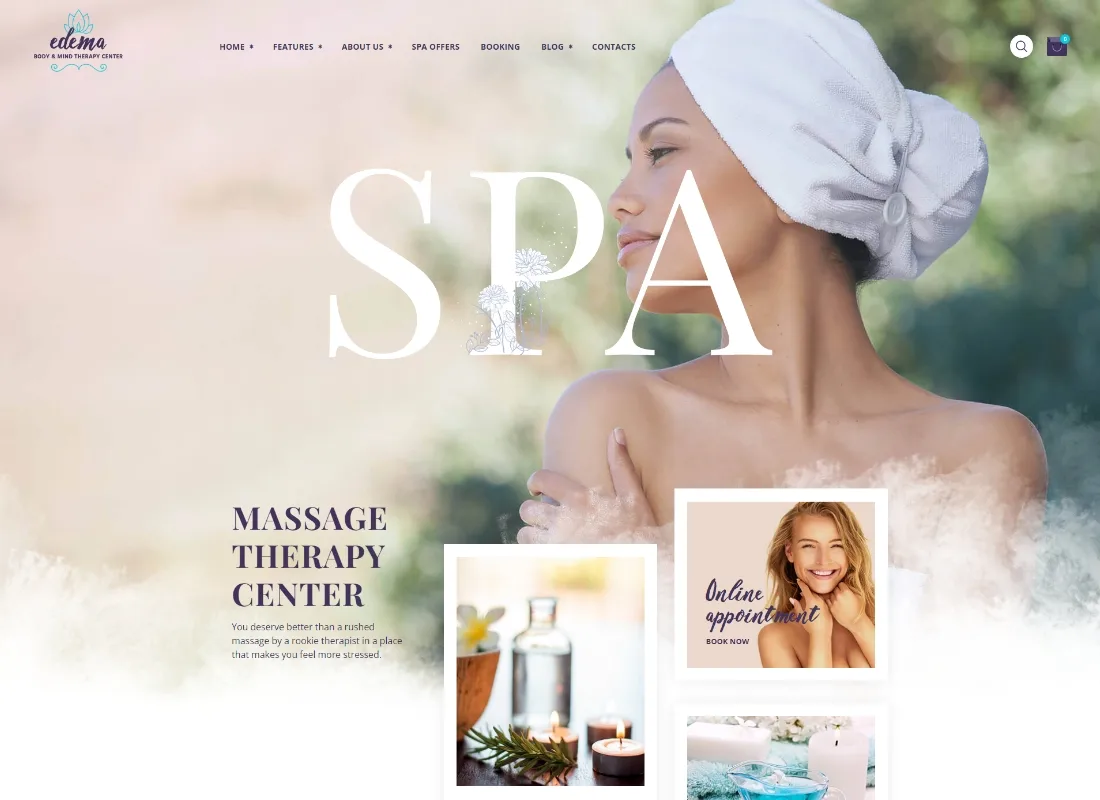 Obrzęk | Motyw WordPress na temat Wellness & Spa
