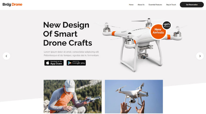 6 Temas de Drone WordPress impressionantes que valem a pena ter 3 Bridge theme drone demo