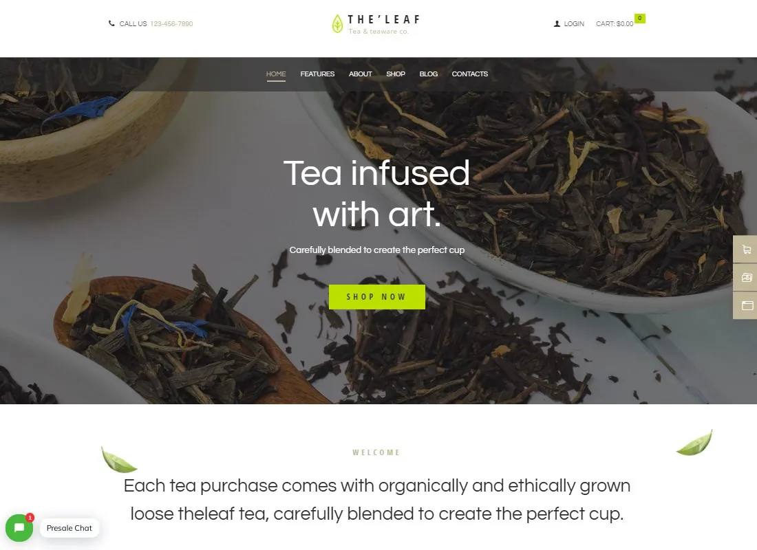 Daun | Perusahaan Produksi Teh & Tema WordPress Kedai Kopi Online