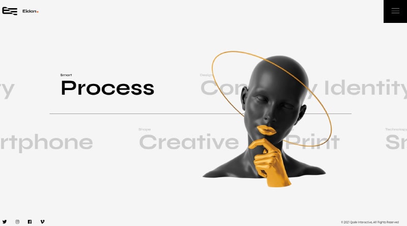 10 temas WordPress mais criativos para agência de publicidade 4 Eidan WordPress Theme