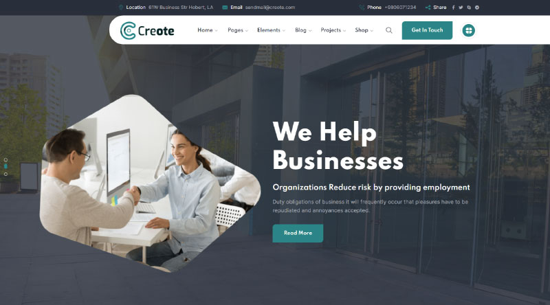 10 temas WordPress mais criativos para agência de publicidade 6 Creote WordPress Theme