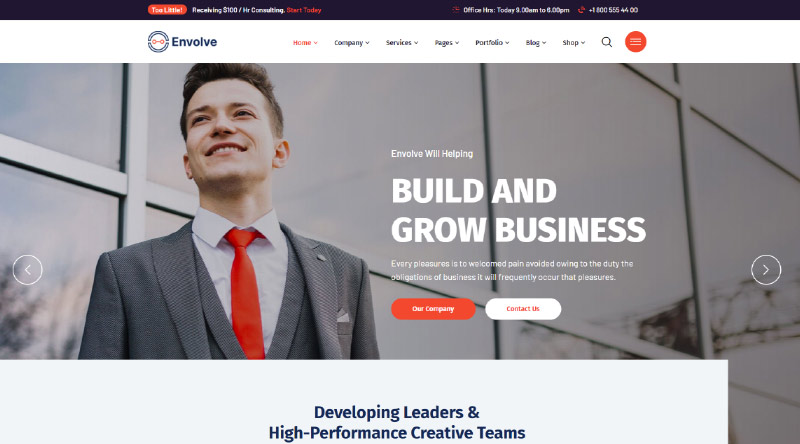 10 temas WordPress mais criativos para agência de publicidade 8 Envolve WordPress Theme