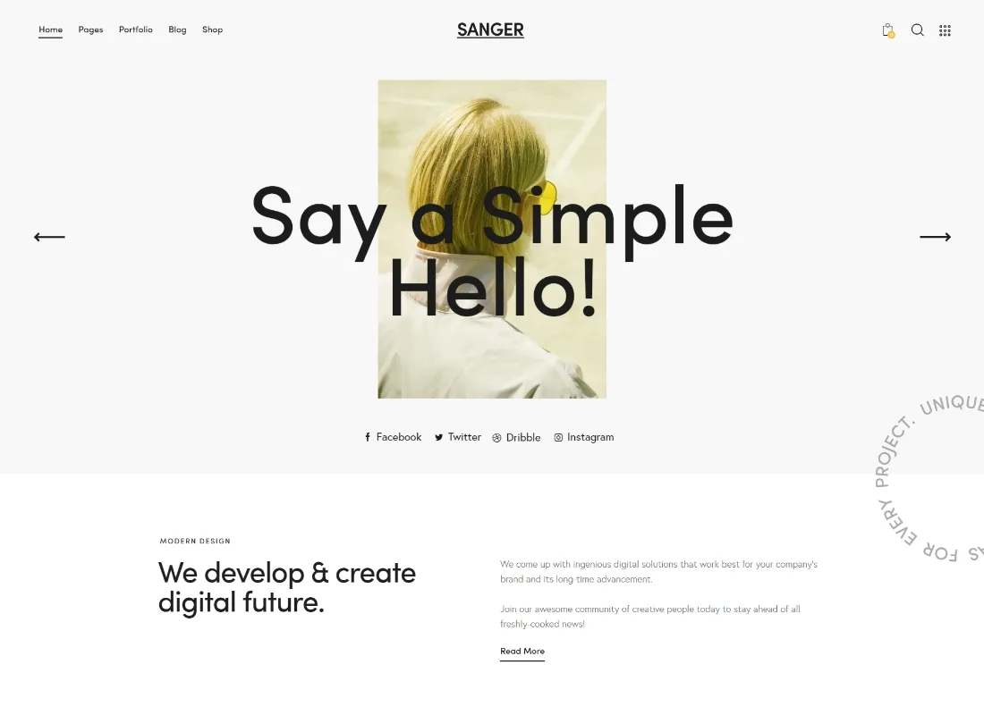 Śpiewak | Osobiste portfolio dla kreatywnych motyw WordPress