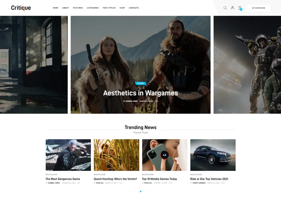 Krytyka | Czasopismo, prasa i recenzja Motyw WordPress