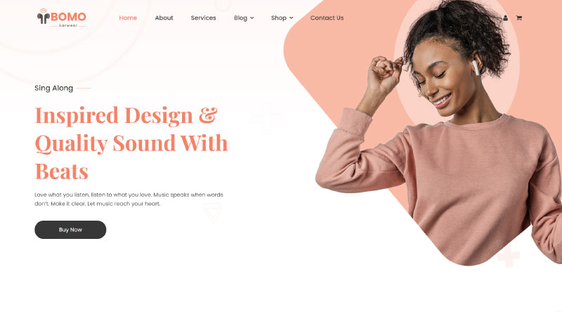 8 thèmes WordPress à produit unique avec caractère 8 Bomo WordPress Theme