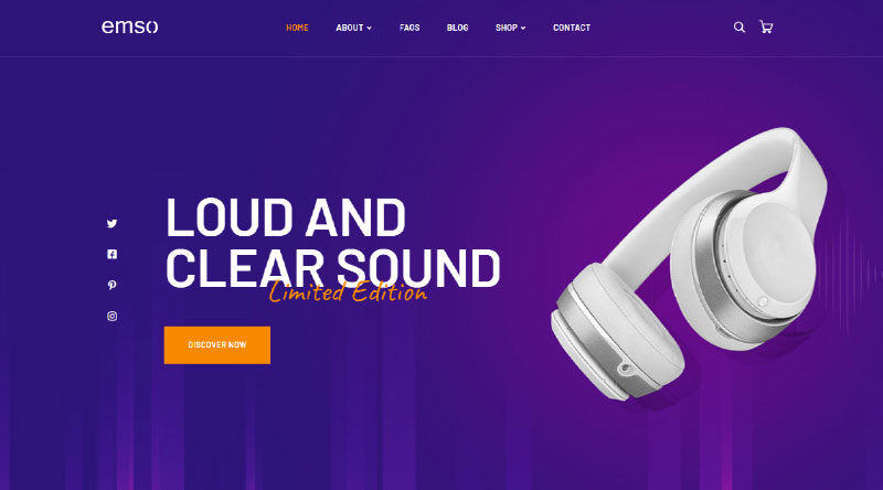 8 thèmes WordPress à produit unique avec caractère 7 Emso WordPress Theme