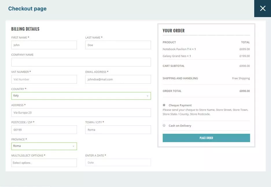 YITH WooCommerce Checkout Manager ، مكون إضافي للدفع لـ WooCommerce