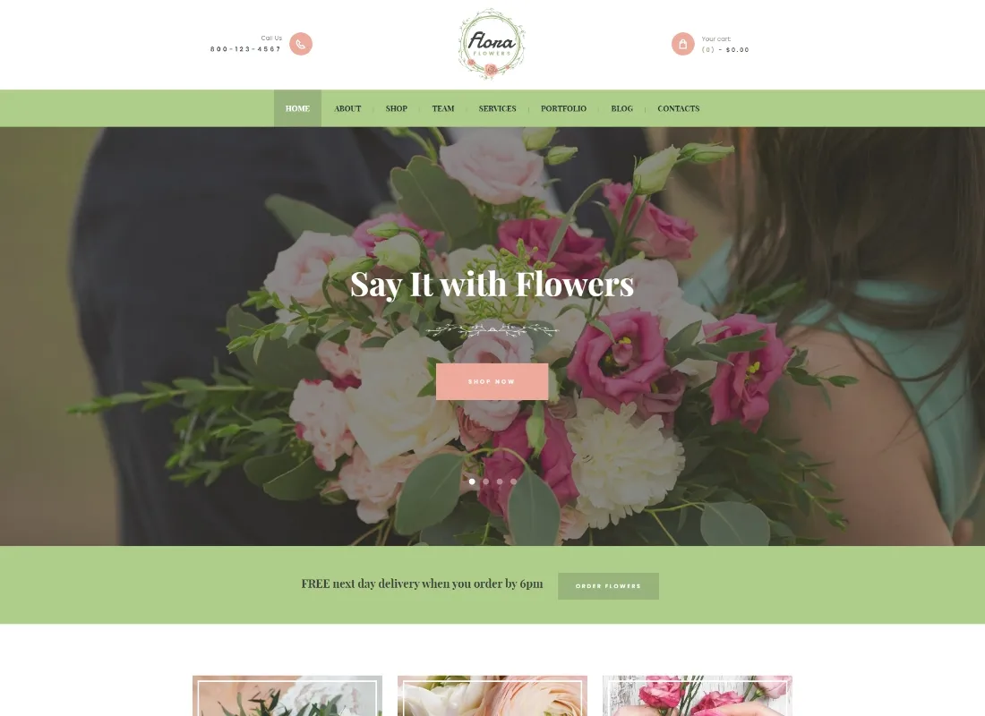 Butik Bunga dan Tema WordPress Florist