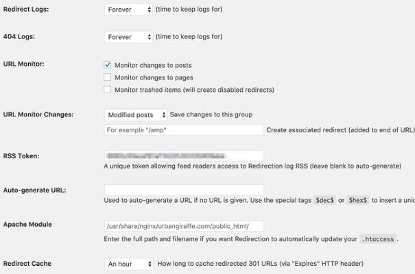 配置为监视 URL 的重定向 WordPress 插件