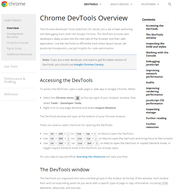Chrome-Entwicklertools
