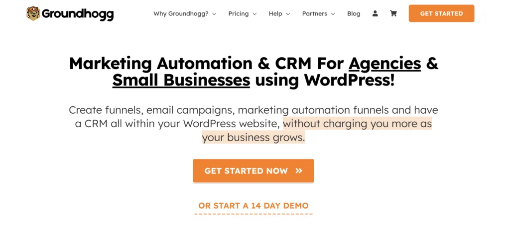 Captura de pantalla de Groundhogg CRM