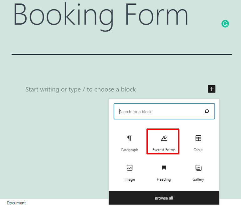 Blok form Everest